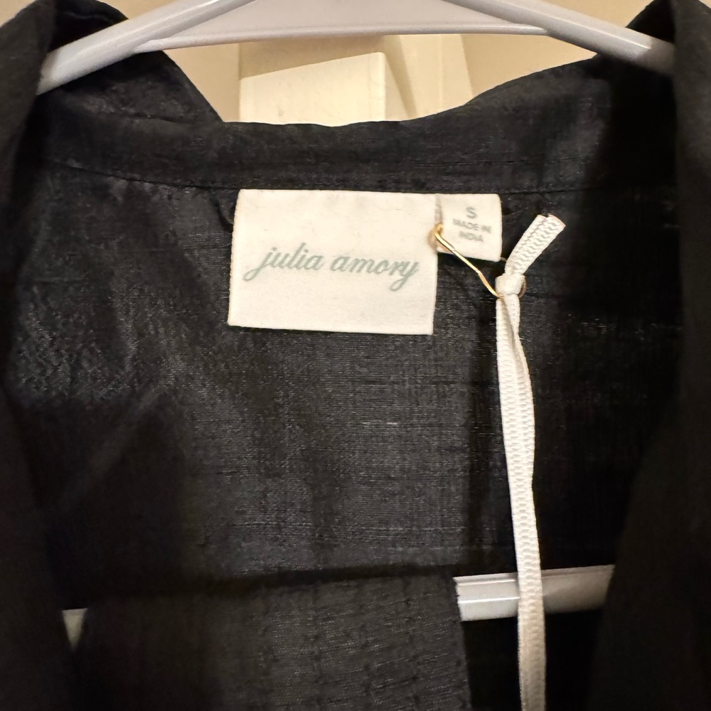 Julia amory- BETTY DRESS DUPIONI - NOIR